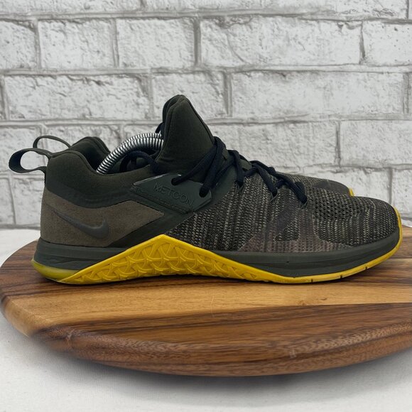 Nike Metcon Flyknit 3 Sequoia AQ8022-300 Mens 10.5 Bright Citron Shoes (Read) main image 8